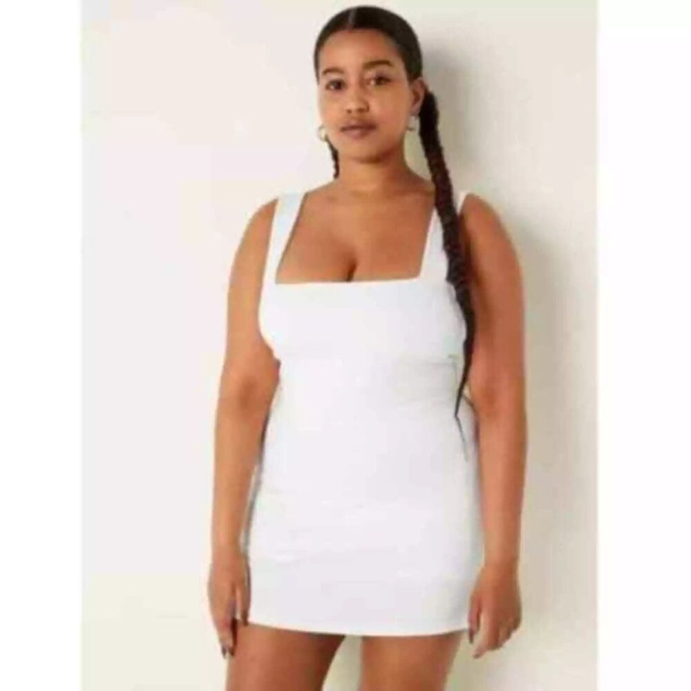 PINK  Victoria's Secret Women's Rib Square Neck Active Dress 2667868  NEW w TAGS